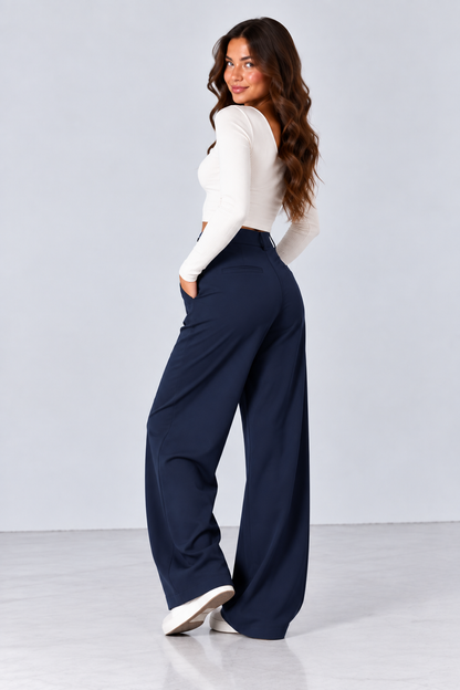 Womens High-Waisted Stretchy Work Business Casual Pants