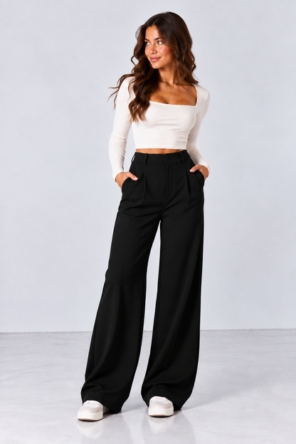 Womens High-Waisted Stretchy Work Business Casual Pants
